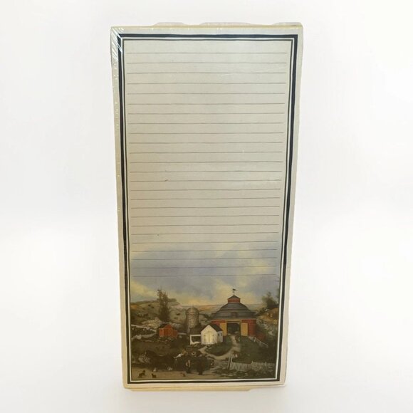 Main Street Press 60 Sheet List Pad The Red Round Barn Linda Nelson Stocks 1996 - Picture 1 of 5